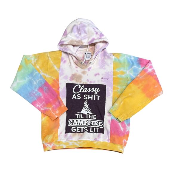 Upcycled Champion Classy as $hit Sweatshirt Size S-M | SAME DAY SHIP - Picture 6 of 8